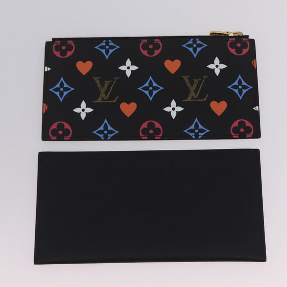 LOUIS VUITTON Monogram Game On Pochette ferry Bag Black M80232 LV Auth 207387SAM