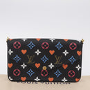 LOUIS VUITTON Monogram Game On Pochette ferry Bag Black M80232 LV Auth 207387SAM-32