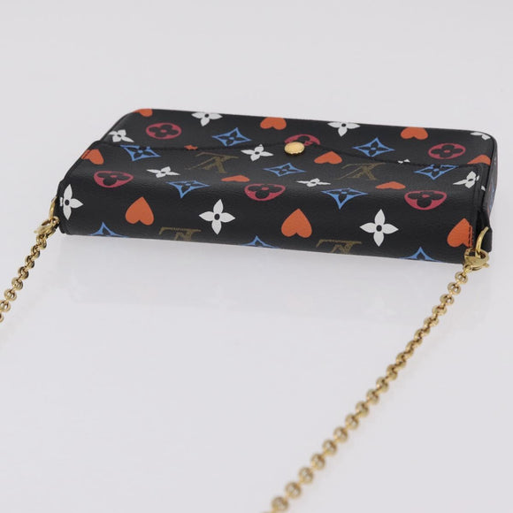 LOUIS VUITTON Monogram Game On Pochette ferry Bag Black M80232 LV Auth 207387SAM