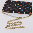 LOUIS VUITTON Monogram Game On Pochette ferry Bag Black M80232 LV Auth 207387SAM-7