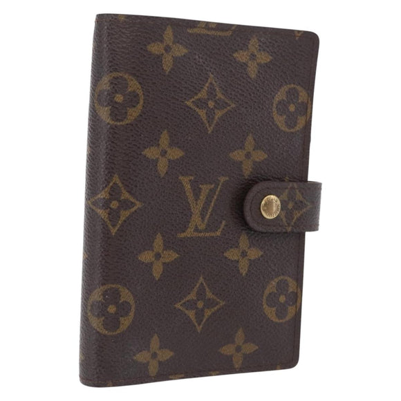 LOUIS VUITTON Monogram Agenda PM Day Planner Cover R20005 LV Auth 207391