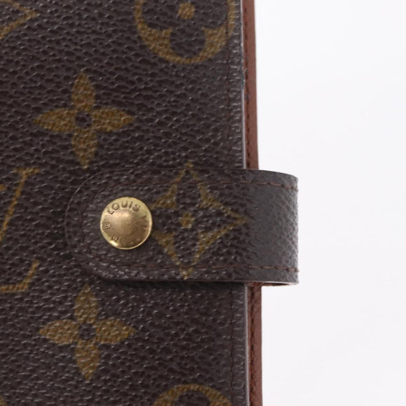 LOUIS VUITTON Monogram Agenda PM Day Planner Cover R20005 LV Auth 207391