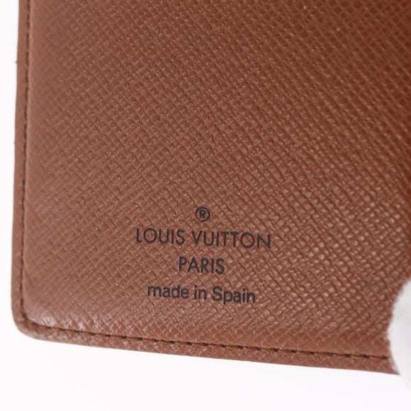 LOUIS VUITTON Monogram Agenda PM Day Planner Cover R20005 LV Auth 207391
