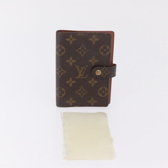 LOUIS VUITTON Monogram Agenda PM Day Planner Cover R20005 LV Auth 207391