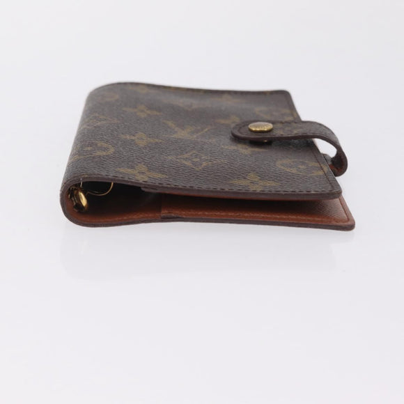LOUIS VUITTON Monogram Agenda PM Day Planner Cover R20005 LV Auth 207391