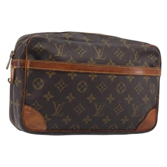 LOUIS VUITTON Monogram Compiegne 28 Clutch Bag M51845 LV Auth 207404