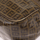 FENDI Zucchino Canvas Shoulder Bag Coated Canvas Beige Gold Auth 207406-16
