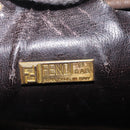 FENDI Zucchino Canvas Shoulder Bag Coated Canvas Beige Gold Auth 207406-19