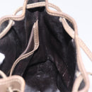 FENDI Zucchino Canvas Shoulder Bag Coated Canvas Beige Gold Auth 207406-21