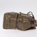 FENDI Zucchino Canvas Shoulder Bag Coated Canvas Beige Gold Auth 207406-4