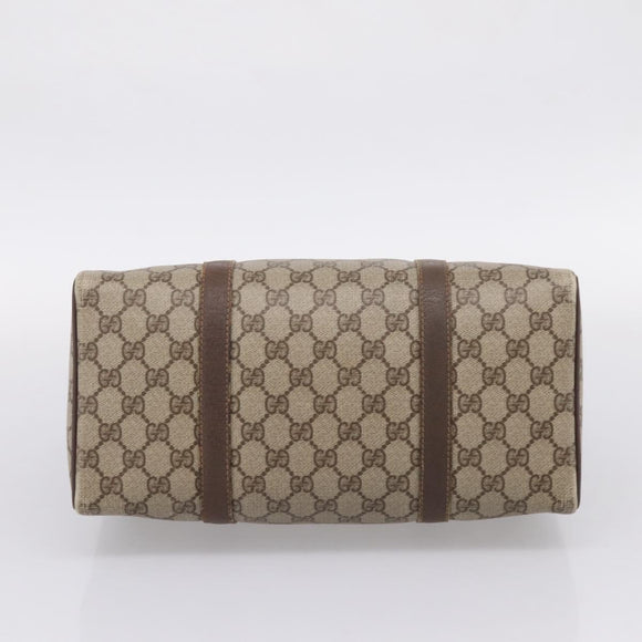 GUCCI GG Supreme Web Sherry Line Hand Bag PVC Beige Gold 40 02 007 Auth 207408