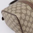 GUCCI GG Supreme Web Sherry Line Hand Bag PVC Beige Gold 40 02 007 Auth 207408-15