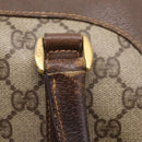 GUCCI GG Supreme Web Sherry Line Hand Bag PVC Beige Gold 40 02 007 Auth 207408-9