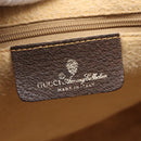 GUCCI GG Supreme Web Sherry Line Hand Bag PVC Beige Gold 40 02 007 Auth 207408-20