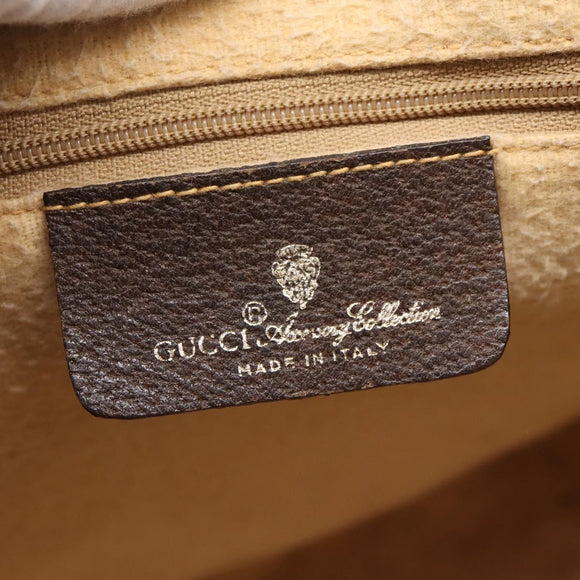 GUCCI GG Supreme Web Sherry Line Hand Bag PVC Beige Gold 40 02 007 Auth 207408