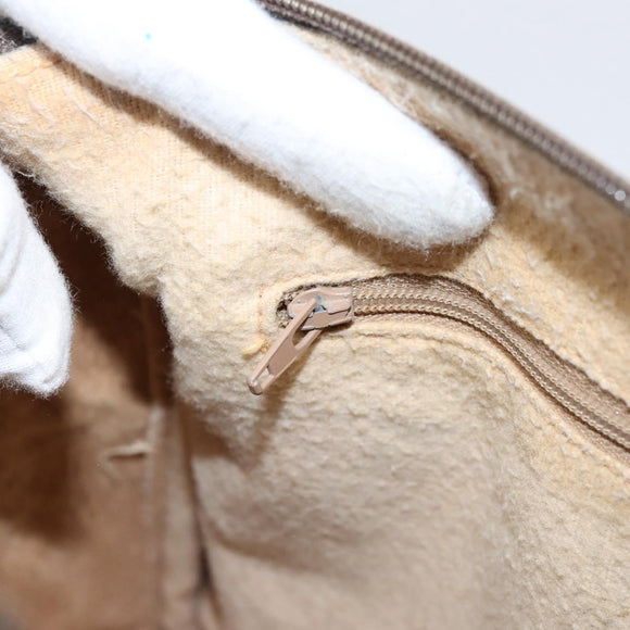 GUCCI GG Supreme Web Sherry Line Hand Bag PVC Beige Gold 40 02 007 Auth 207408