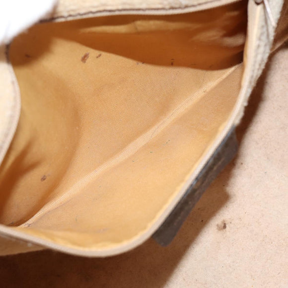 GUCCI GG Supreme Web Sherry Line Hand Bag PVC Beige Gold 40 02 007 Auth 207408