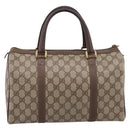 GUCCI GG Supreme Web Sherry Line Hand Bag PVC Beige Gold 40 02 007 Auth 207408-2