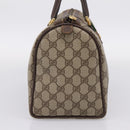GUCCI GG Supreme Web Sherry Line Hand Bag PVC Beige Gold 40 02 007 Auth 207408-3