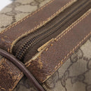 GUCCI GG Supreme Web Sherry Line Hand Bag PVC Beige Gold 40 02 007 Auth 207408-7