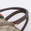 GUCCI GG Supreme Web Sherry Line Hand Bag PVC Beige Gold 40 02 007 Auth 207408-14