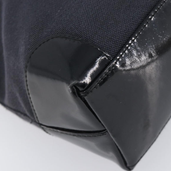 GUCCI Tote Bag Canvas Black Gold 002 1119 Auth 207412
