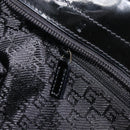 GUCCI Tote Bag Canvas Black Gold 002 1119 Auth 207412-21