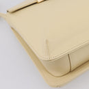 GIVENCHY Shoulder Bag Leather Ivory Gold Auth 207416-14