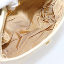 GIVENCHY Shoulder Bag Leather Ivory Gold Auth 207416-12