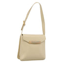 GIVENCHY Shoulder Bag Leather Ivory Gold Auth 207416-1