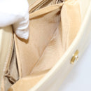 GIVENCHY Shoulder Bag Leather Ivory Gold Auth 207416-22