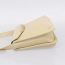 GIVENCHY Shoulder Bag Leather Ivory Gold Auth 207416-3