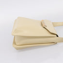 GIVENCHY Shoulder Bag Leather Ivory Gold Auth 207416-4