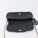 GUCCI Soho Chain Shoulder Bag Leather Black Gold 536224 Auth 207417V-9