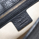 GUCCI Soho Chain Shoulder Bag Leather Black Gold 536224 Auth 207417V-18
