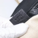 GUCCI Soho Chain Shoulder Bag Leather Black Gold 536224 Auth 207417V-11