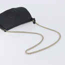 GUCCI Soho Chain Shoulder Bag Leather Black Gold 536224 Auth 207417V-5