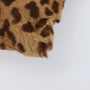 LOEWE Hand Bag Harako Leather Brown Gold Auth 207420A-9