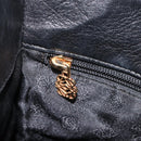 LOEWE Hand Bag Harako Leather Brown Gold Auth 207420A-19
