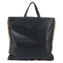 LOEWE Hand Bag Harako Leather Brown Gold Auth 207420A-2