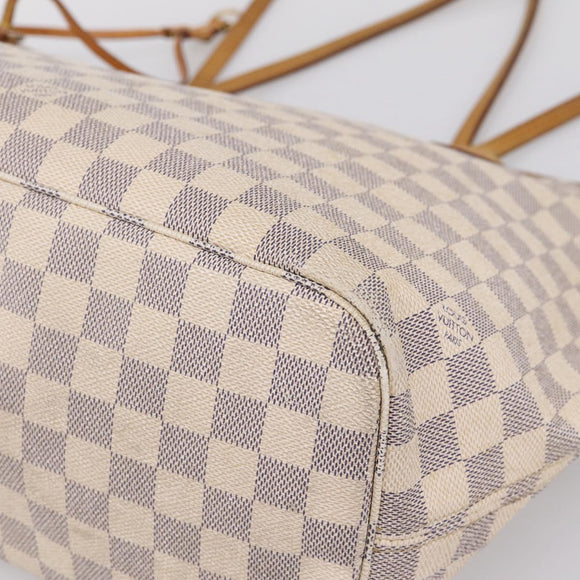 LOUIS VUITTON Damier Azur Neverfull MM Tote Bag N41605 LV Auth 207423