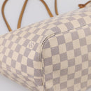 LOUIS VUITTON Damier Azur Neverfull MM Tote Bag N41605 LV Auth 207423-18