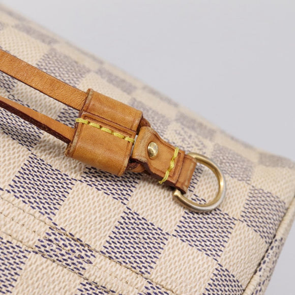 LOUIS VUITTON Damier Azur Neverfull MM Tote Bag N41605 LV Auth 207423