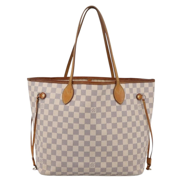LOUIS VUITTON Damier Azur Neverfull MM Tote Bag N41605 LV Auth 207423