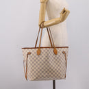 LOUIS VUITTON Damier Azur Neverfull MM Tote Bag N41605 LV Auth 207423-26