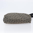Christian Dior Trotter Canvas Shoulder Bag Black Silver Auth 207429-5