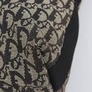 Christian Dior Trotter Canvas Shoulder Bag Black Silver Auth 207429-16
