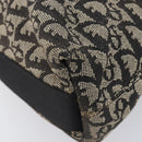 Christian Dior Trotter Canvas Shoulder Bag Black Silver Auth 207429-17