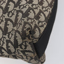 Christian Dior Trotter Canvas Shoulder Bag Black Silver Auth 207429-18