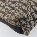 Christian Dior Trotter Canvas Shoulder Bag Black Silver Auth 207429-19